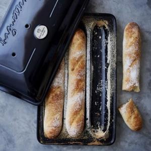 Emile Henry Loaf Ciabatta Bread Baker Pan, Ceramic, White, Burgundy Clay on  Food52